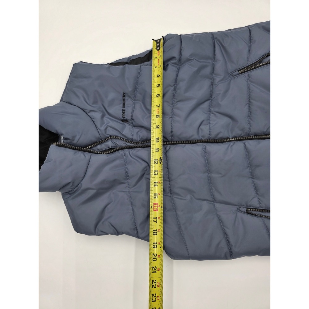Free Country Puffer Vest Mens XL Full Zip Pockets Blue - Picture 16 of 16